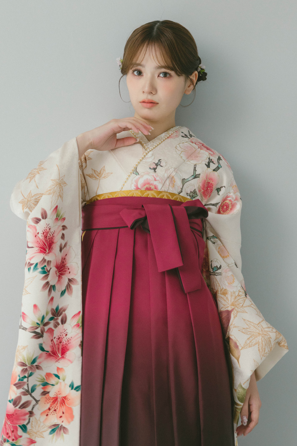 ことえ　クリーム x エンジグラデーション