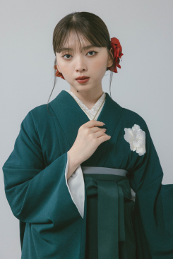 花つづり　深緑 x 深緑