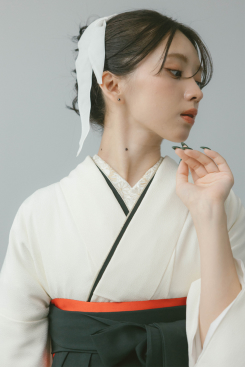 花つづり　白 x 黒